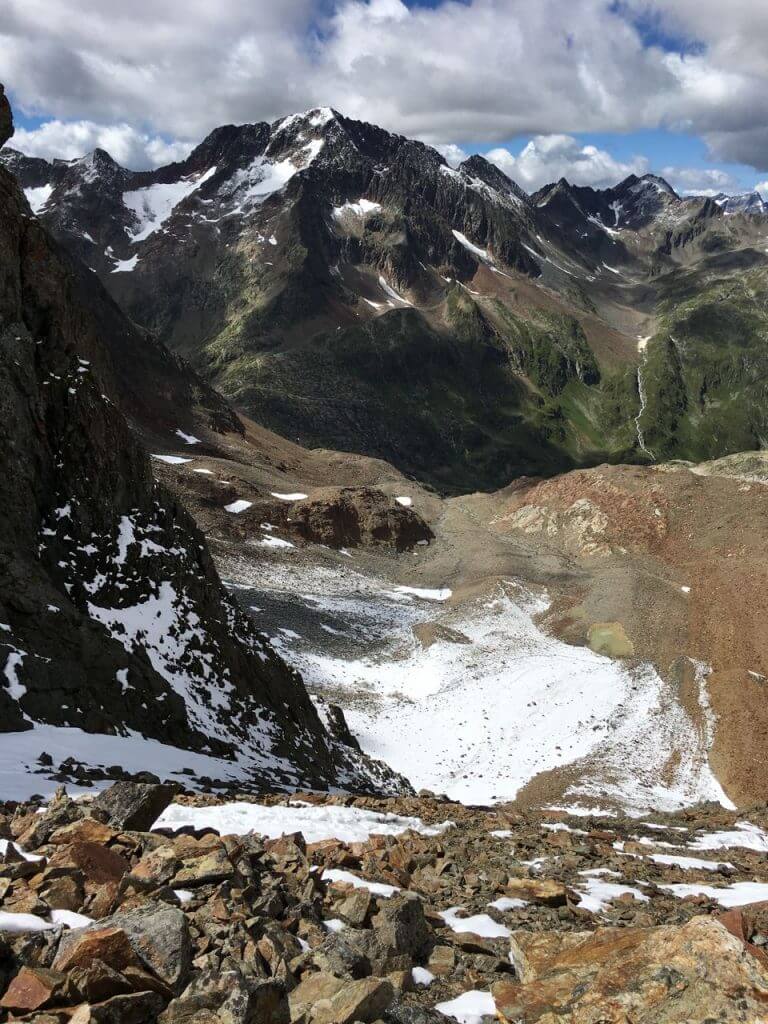 Blick auf Hornkees und Roten Knopf