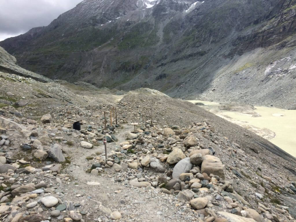 Großglockner Berglauf Pasterze am Fuße der Pasterze entlang